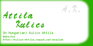 attila kulics business card